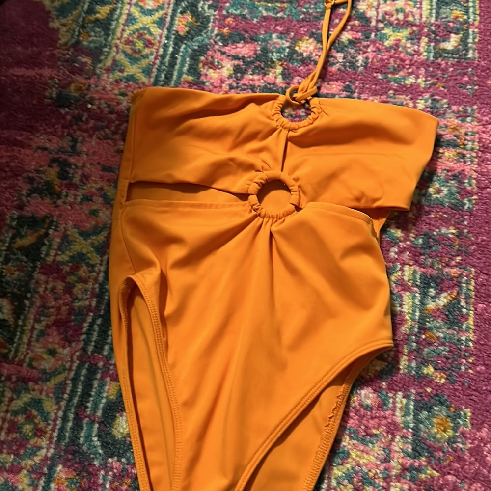 zara orange bodysuit